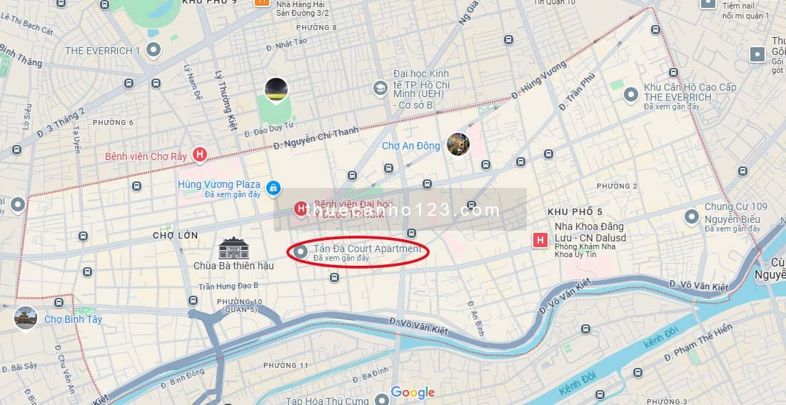 Vị tri chung cư Tản Đà Court