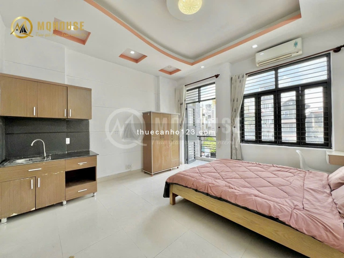 CĂN STUDIO 35m2 FULL NỘI THẤT CÓ BAN CÔNG VÀ CỬA SỔ LỚN THOÁNG MÁT NGAY PHAN TÂY HỒ - PHÚ NHUẬN