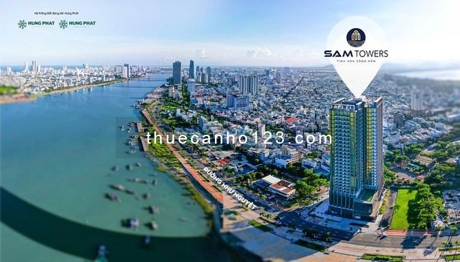 Cập nhật hệ thống căn hộ 2PN SAM Towers view pháo hoa cho thuê tại Hải Châu - Đà Nẵng