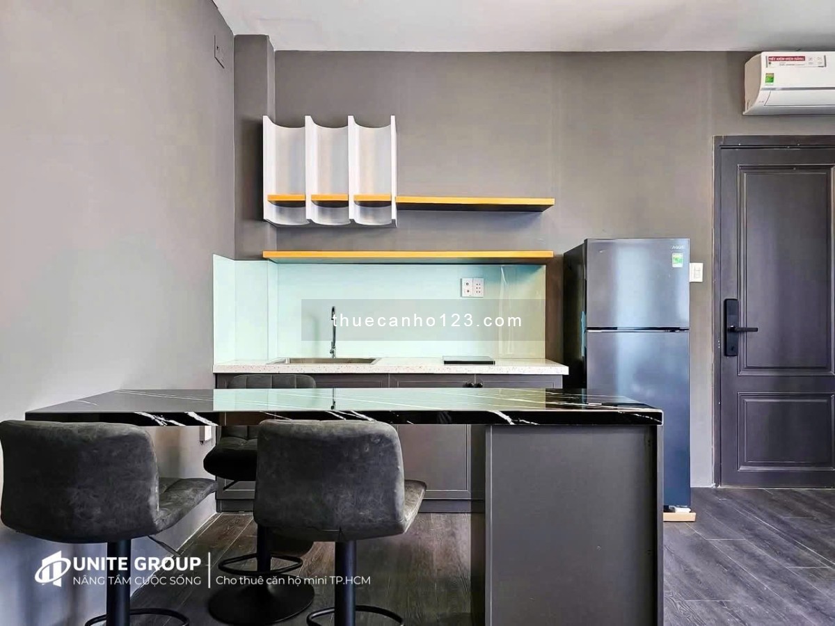 Trống CHDV 1PN ban công full nội thất gần Cầu Tân Thuận, siêu thị Go