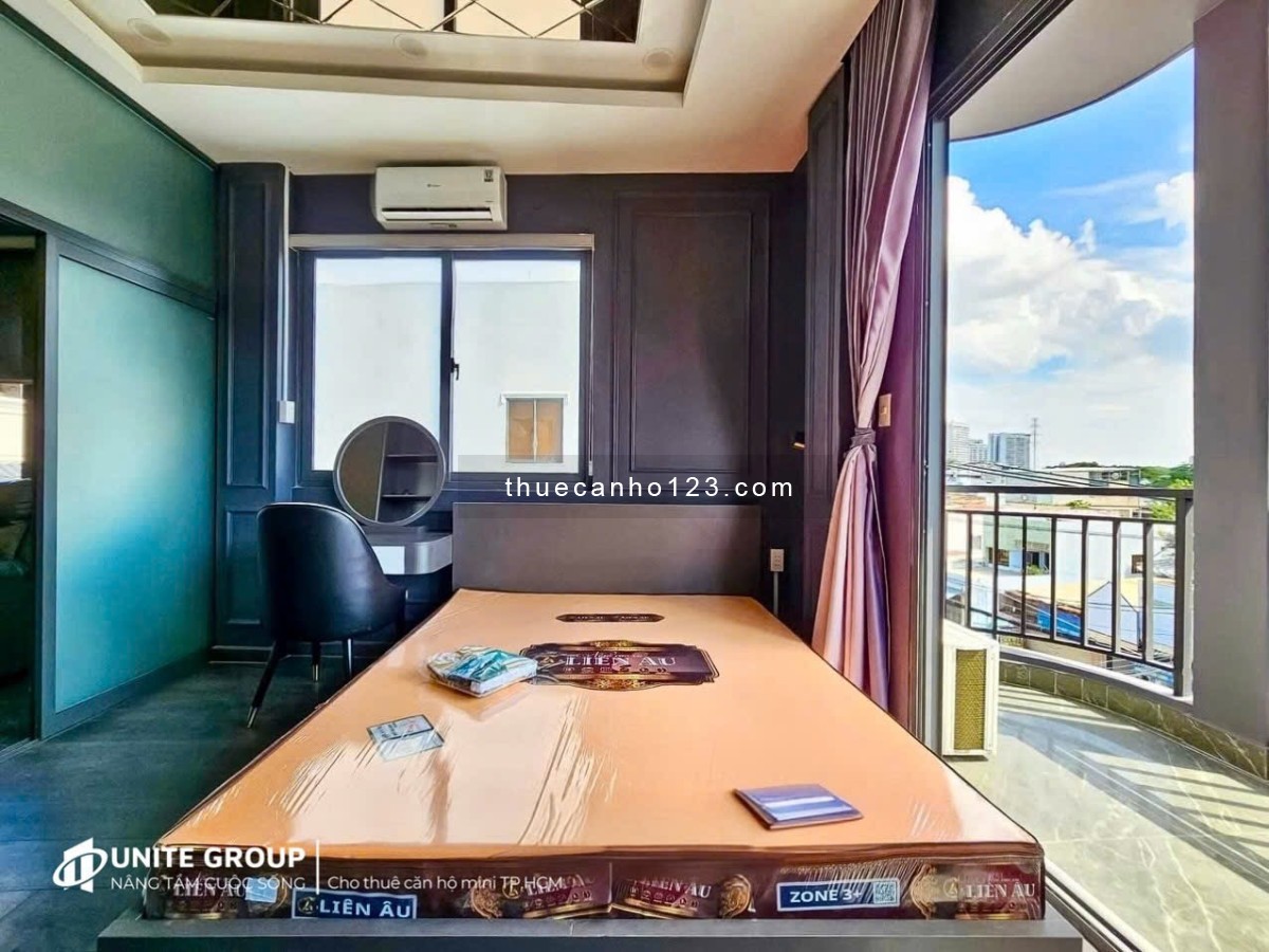 Trống CHDV 1PN ban công full nội thất gần Cầu Tân Thuận, siêu thị Go