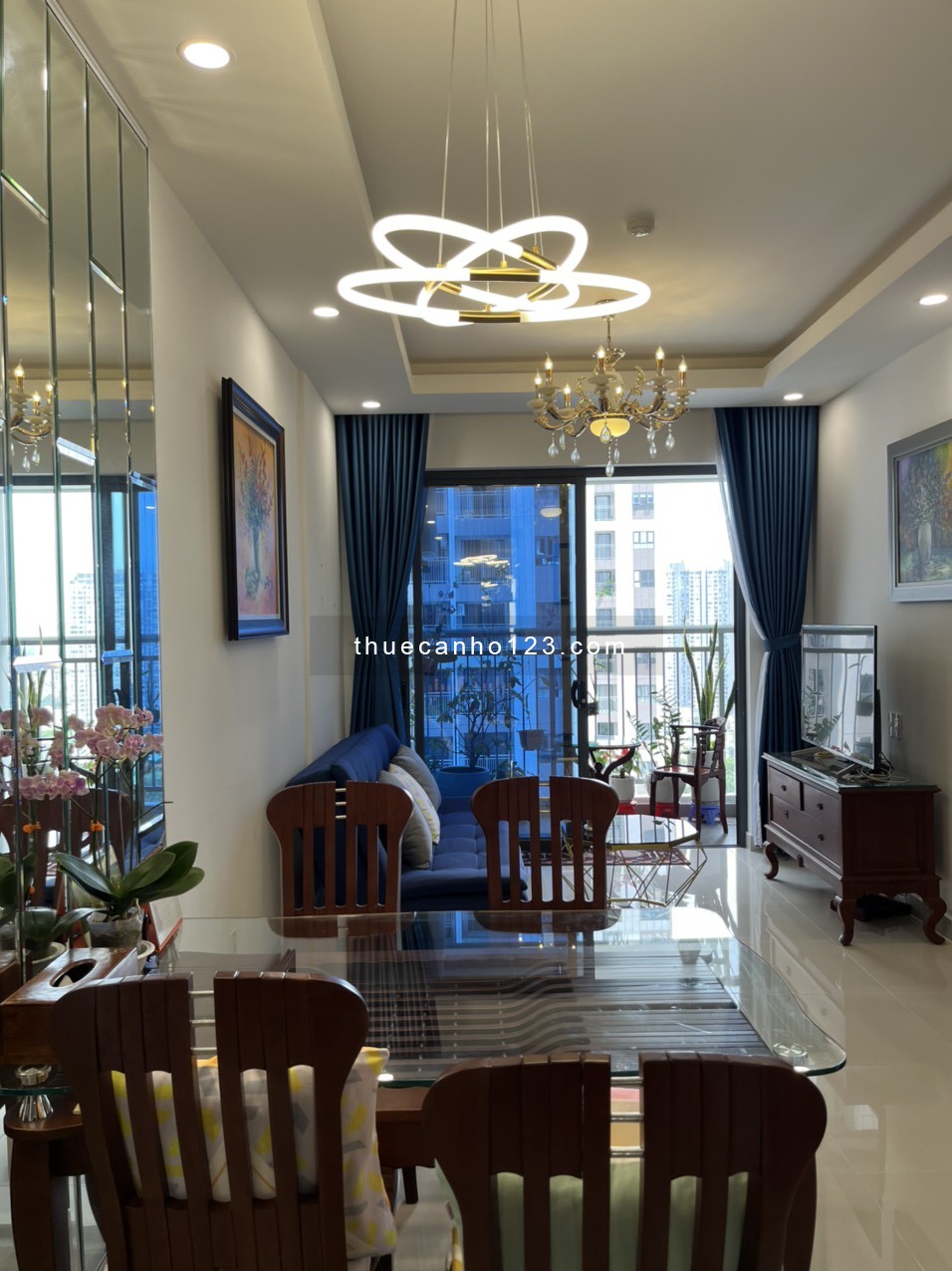 Siêu rẻ Q7 Riverside - Căn góc 2PN 2WC 73M2 full nội thất, giá 13 triệu. Liên hệ Điệp 0973 495 129