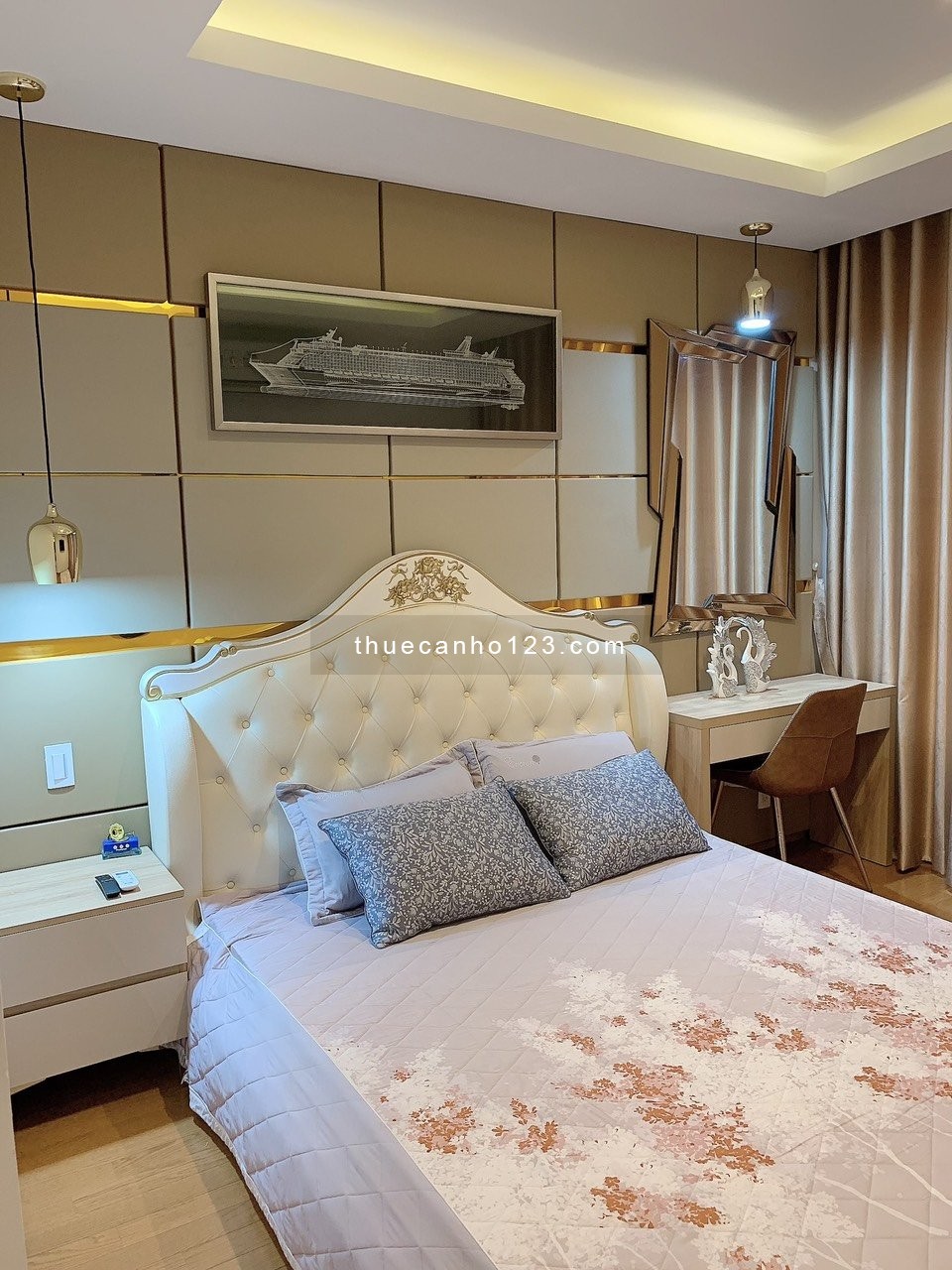 Cho thuê Sky Center Phổ Quang 80m2, 2PN, 2WC. Nội thất đầy đủ, giá 17tr/th. LH 0906.887.586 Quân