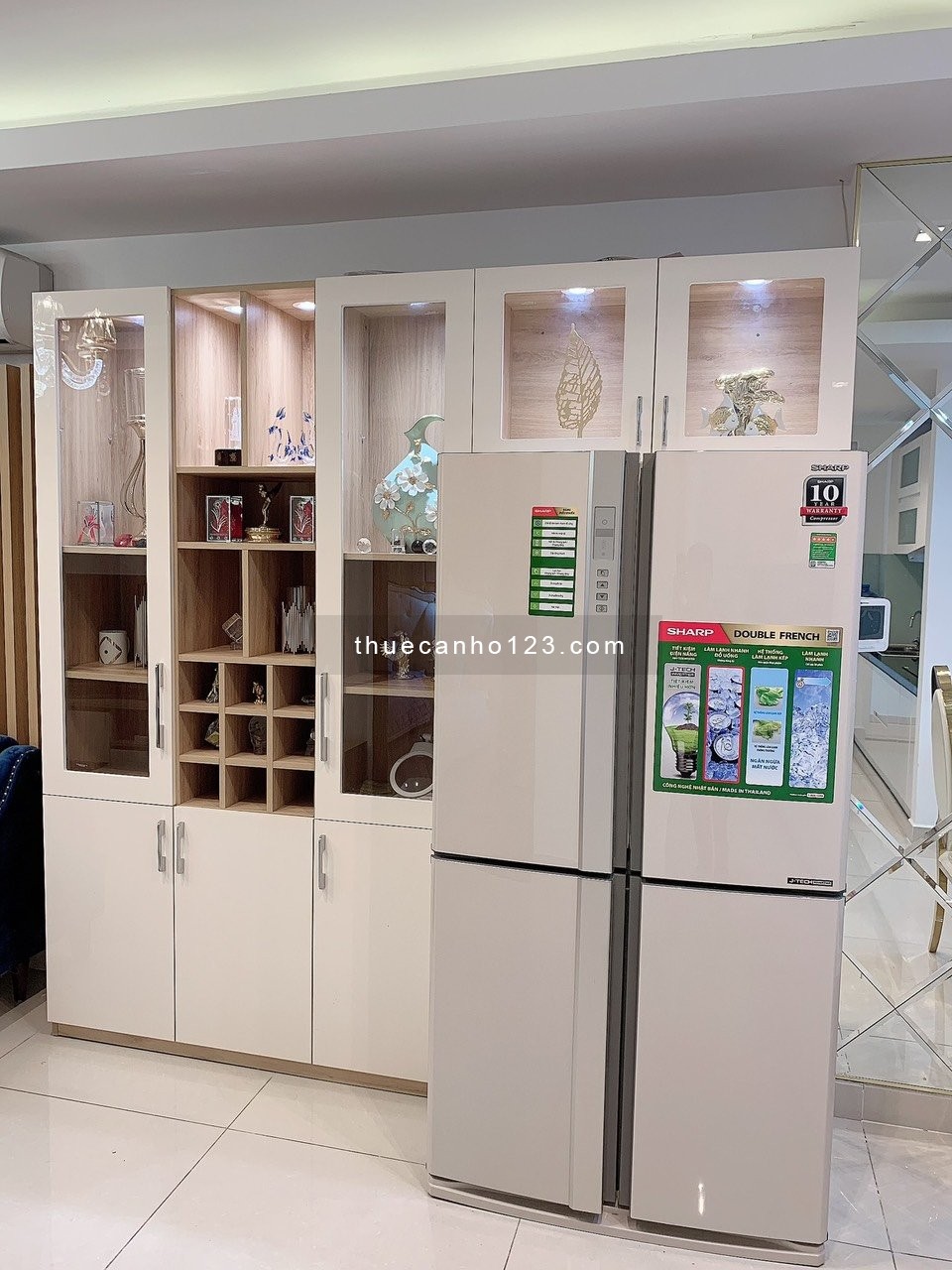 Cho thuê Sky Center Phổ Quang 80m2, 2PN, 2WC. Nội thất đầy đủ, giá 17tr/th. LH 0906.887.586 Quân