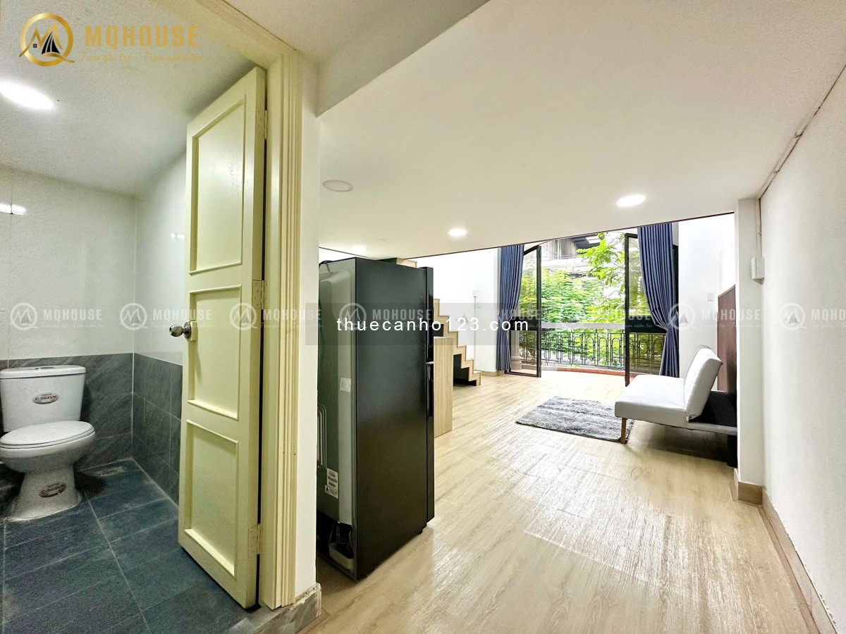 Căn hộ 2PN duplex ban công full nội thất gần Galaxy Cinema