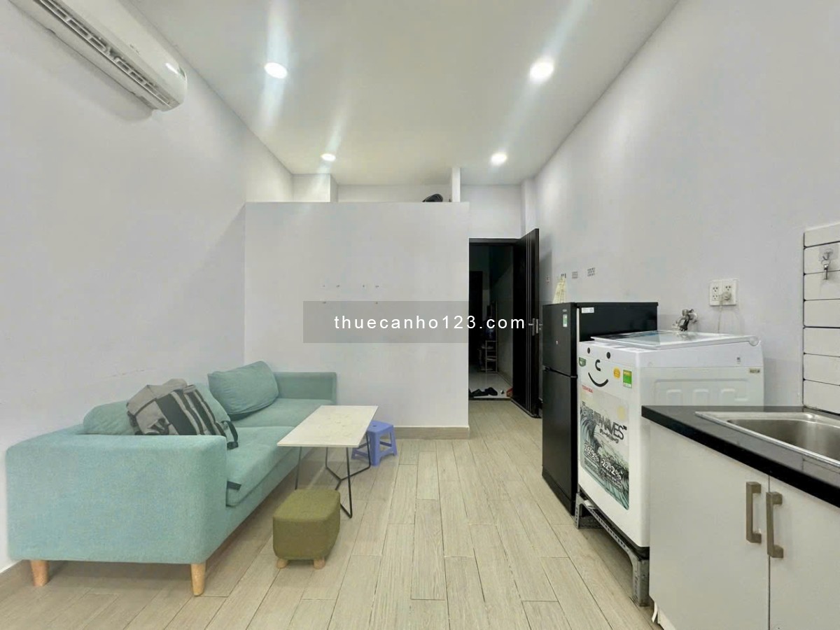Căn Hộ 1 Phòng Ngủ Cho Thuê Full Nội Thất, Máy Giặt Riêng, Bancon, Ngay Cách Mạng Tháng 8 Quận 3