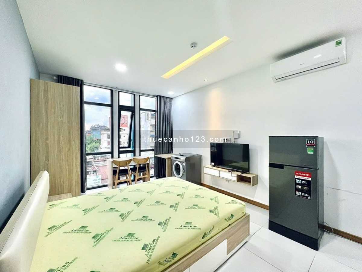 Căn Hộ 1pn - Studio Gần Ngã 4 Hàng Xanh, Bình Thạnh, Có Bãi gửi ô tô, FullNT, An Ninh
