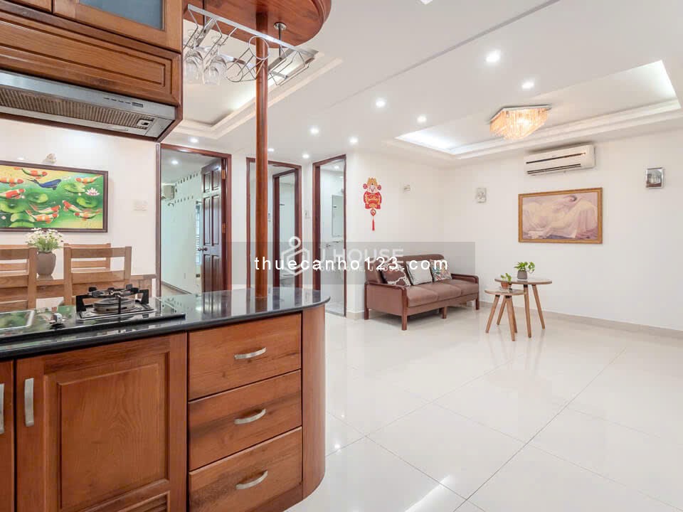 Cho thuê căn hộ 2PN - 3WC Rộng 86M2 - Trống sẵn gần chợ Bến Thành, công viên 23/9, ngã 6 Phù Đổng
