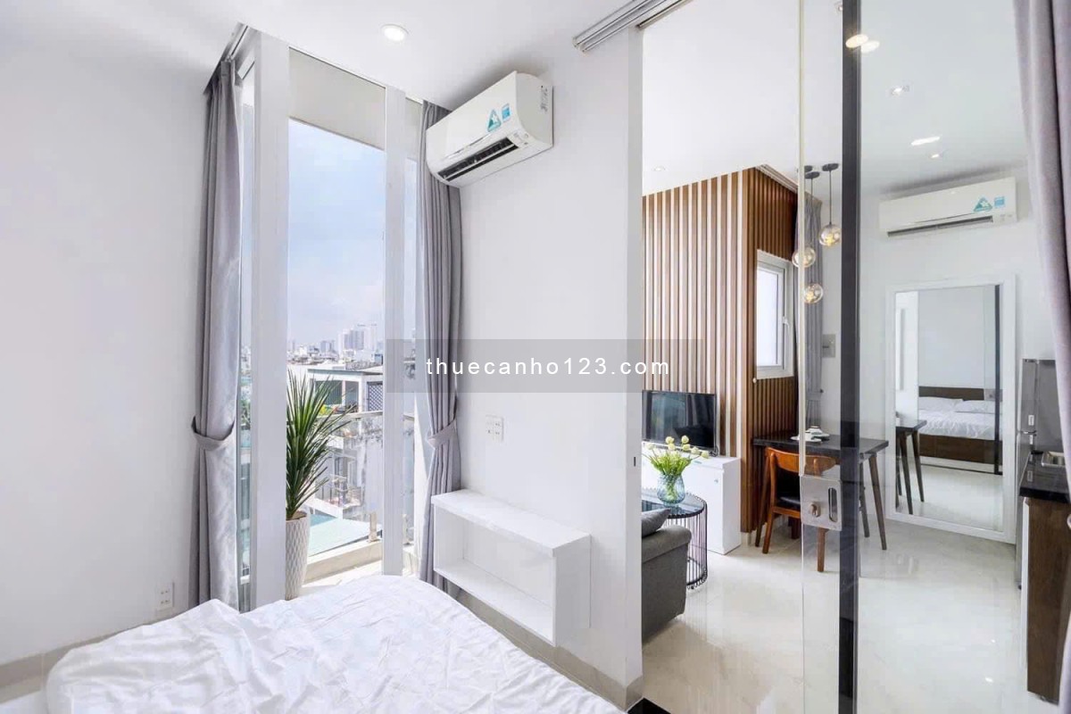 Cho Thuê CHDV Cao Cấp gần Cầu Điện Biên Phủ, Full Nội Thất, Ban công thoáng, Bảo vệ, Hầm xe