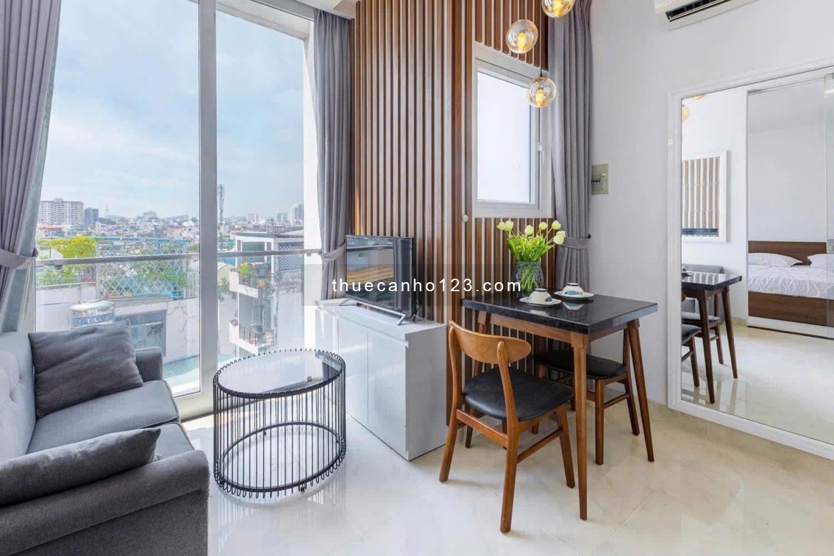 Cho Thuê CHDV Cao Cấp gần Cầu Điện Biên Phủ, Full Nội Thất, Ban công thoáng, Bảo vệ, Hầm xe