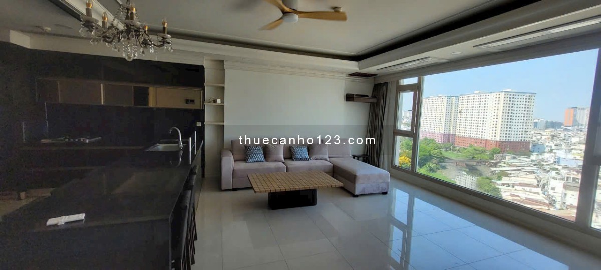 Cho thuê CHCC Catavil Hoàn cầu 600A ĐBP 120m2 chính chủ 0904222789 có 3PN 2Wc full đồ mới