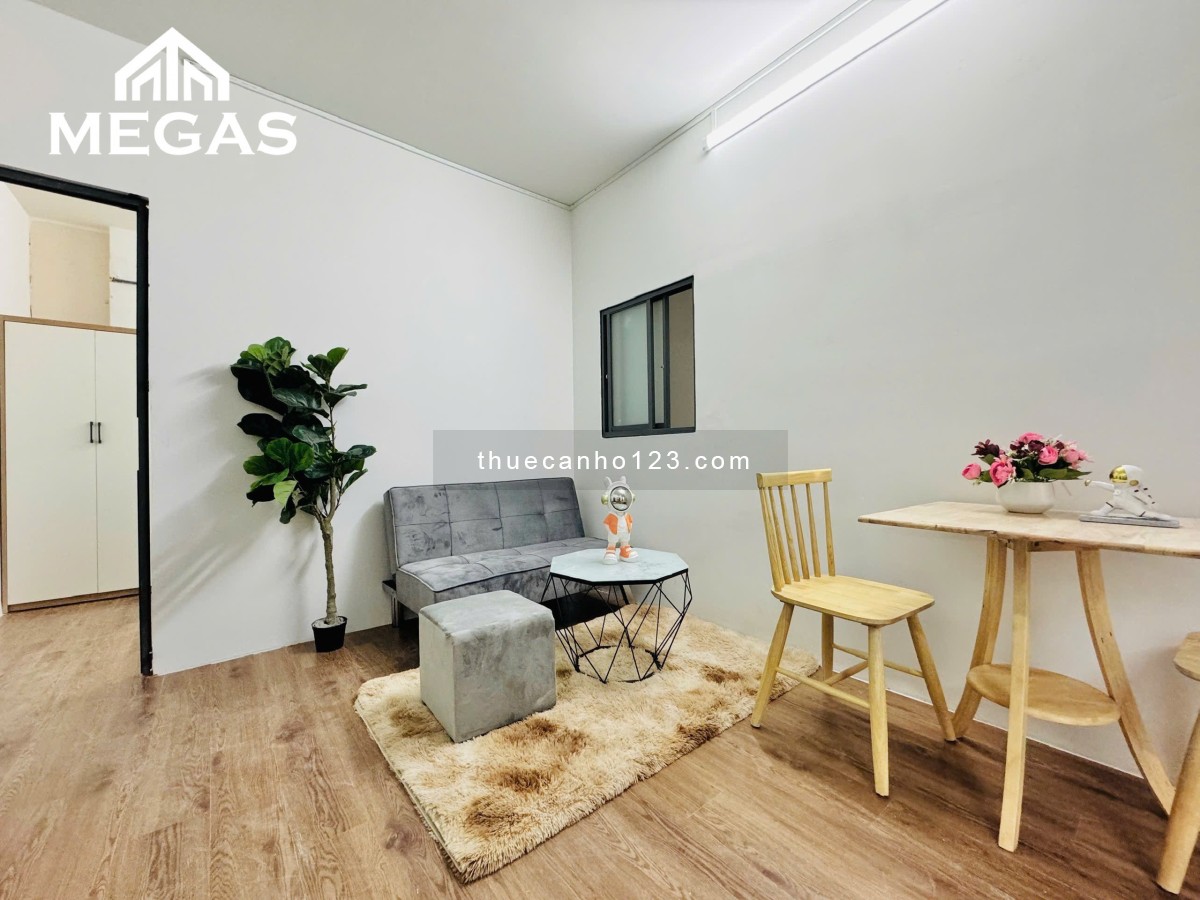 CHDV 1pn/2pn full nội thất - Cửa sổ, máy giặt riêng, mới 100% tại Bờ Kè Hoàng Sa - Trường Sa