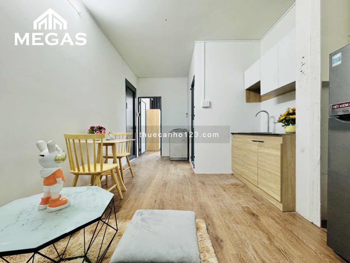 CHDV 1pn/2pn full nội thất - Cửa sổ, máy giặt riêng, mới 100% tại Bờ Kè Hoàng Sa - Trường Sa