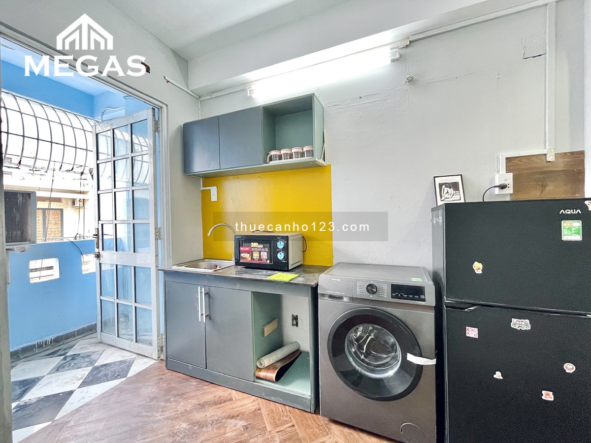 CHDV 1pn cao cấp - Ban công, full nội thất - Máy giặt riêng, mới 100% tại Lotte Mart Tân Bình.