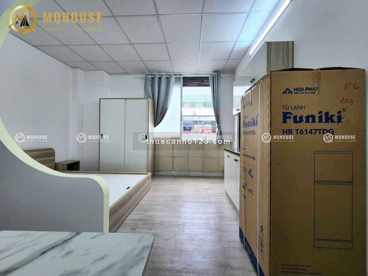 Studio full nội thất - Cửa sổ lớn - Đối diện Etown Cộng Hòa