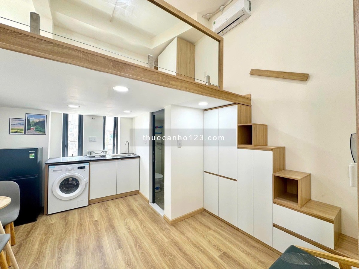 Căn hộ dịch vụ full nội thất hiện đại, gần ngã tư Hàng Xanh, Pearl Plaza, HUTECH.