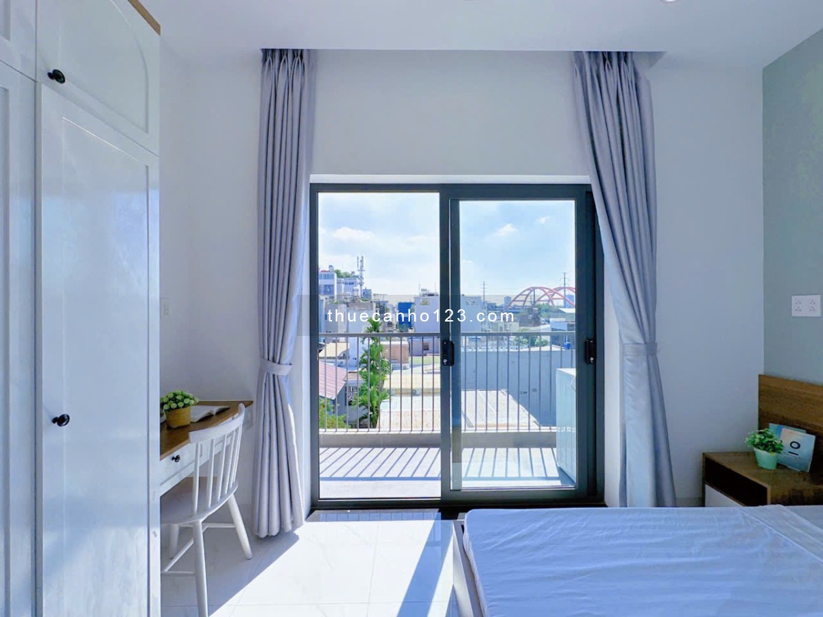 Cho thuê căn hộ 1 phòng ngủ riêng - Ban công thoáng, nhà mới xây - Trống sẵn ở liền