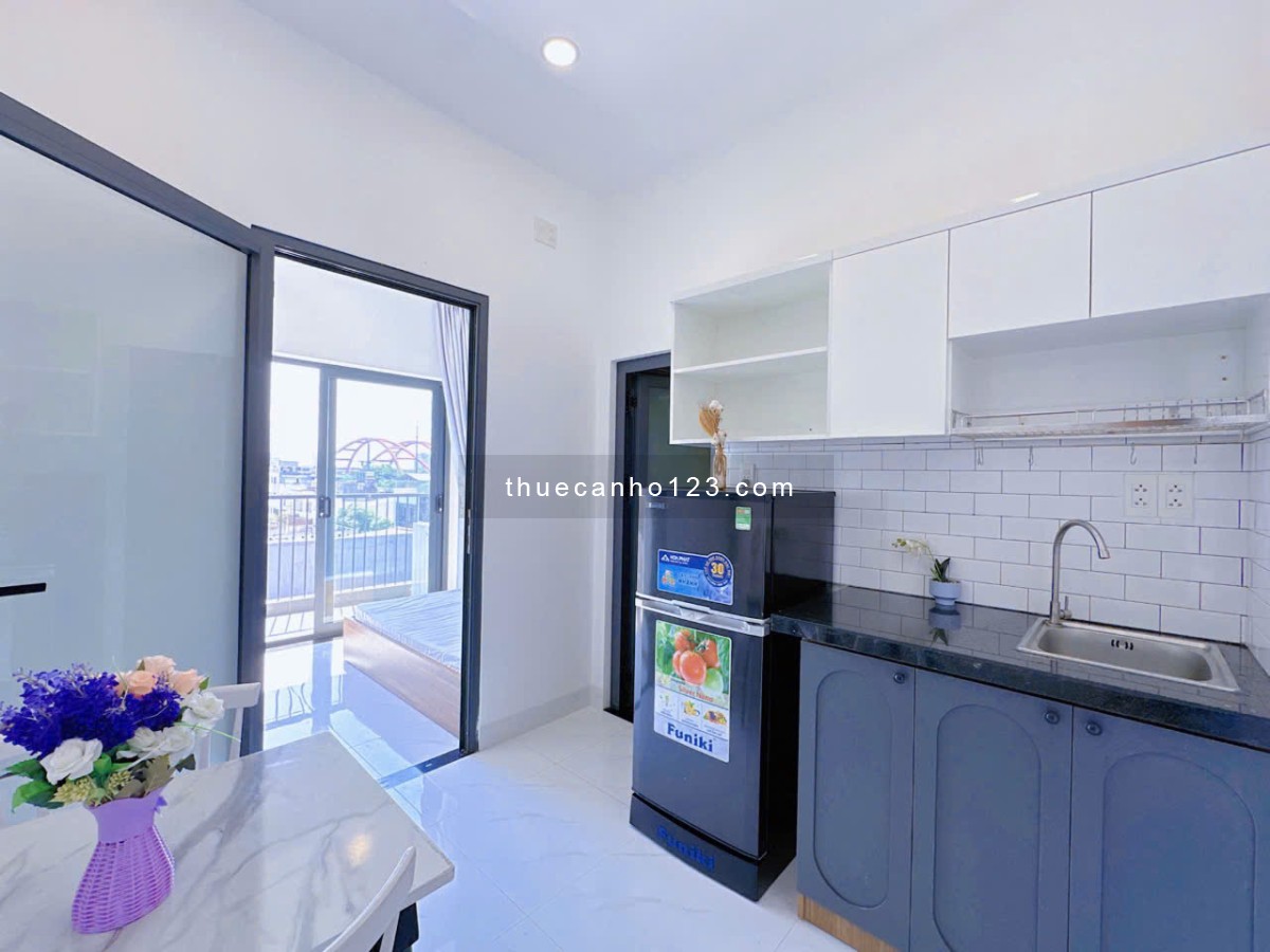 Cho thuê căn hộ 1 phòng ngủ riêng - Ban công thoáng, nhà mới xây - Trống sẵn ở liền