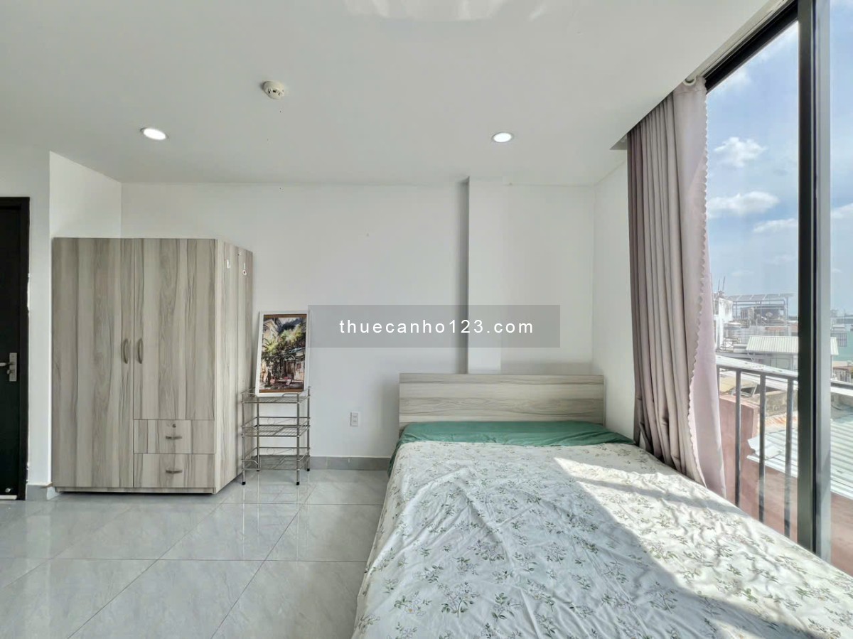 Cho thuê căn hộ studio ban công - Cửa sổ - Đầy đủ nội thất - Trống sẵn vào ở ngay