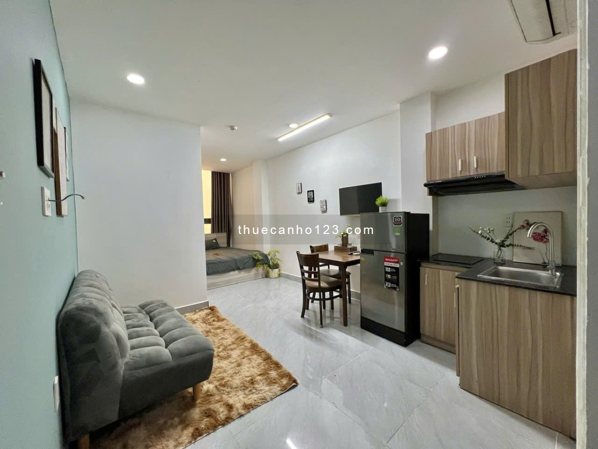 Cho thuê căn hộ studio ban công - Cửa sổ - Đầy đủ nội thất - Trống sẵn vào ở ngay