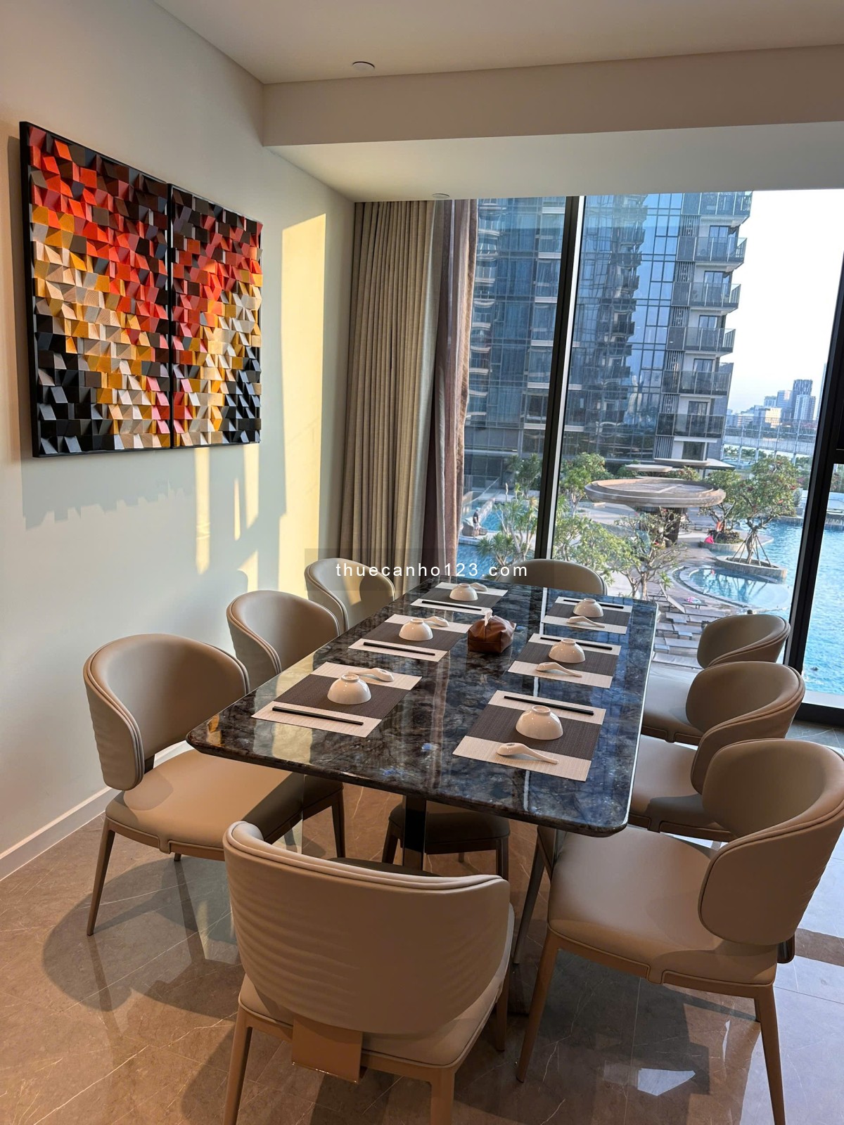 Cho thuê căn hộ 3PN - 2WC, 116m2 The Metropole Thủ Thiêm, giá tốt nhất thị trường chỉ 35 tr/th