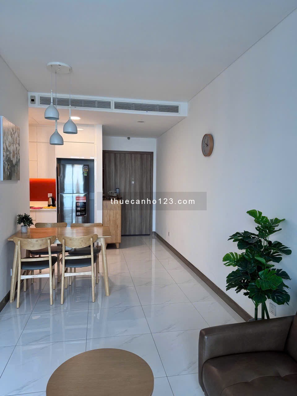 Cho thuê Sunwah Pearl bình thạnh với DT 53m2, 1PN 1WC, Nội thất đầy đủ, giá 21tr/th ở liền