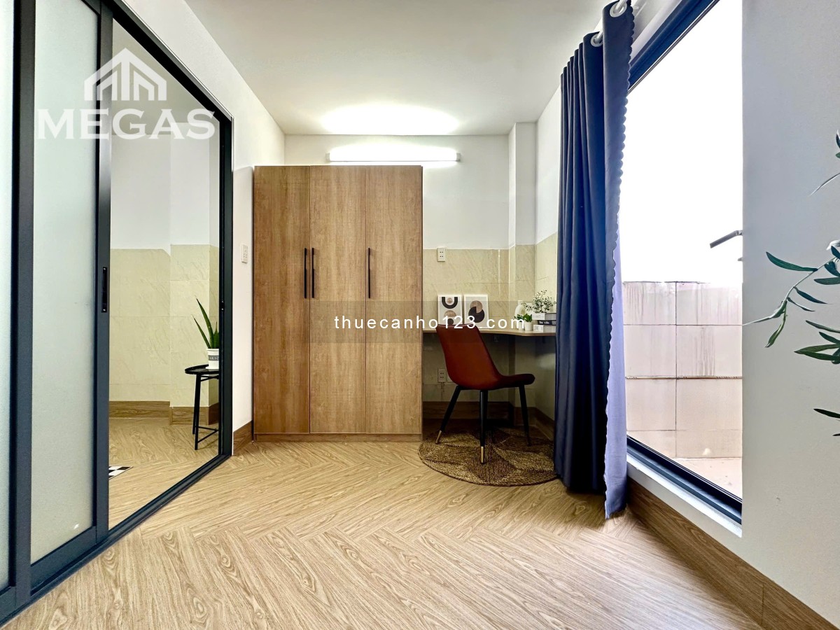 Căn hộ sân bay 1 phòng ngủ tại Bạch Đằng – Cửa sổ thoáng, full nội thất, máy giặt riêng, mới 100%.