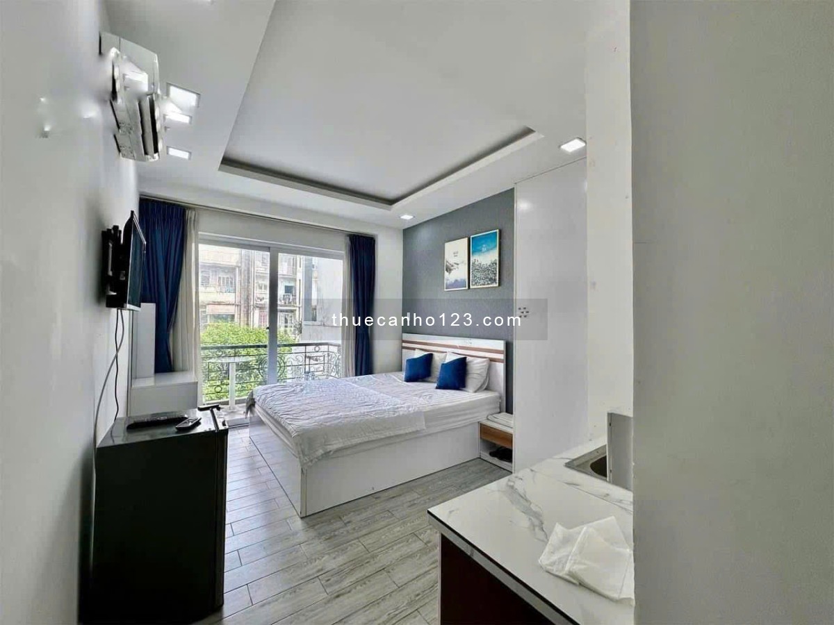 Cho thuê căn hộ full nội thất, ban công, thang máy gần chợ Bến Thành, CV Tao Đàn, Cống Quỳnh, BCA