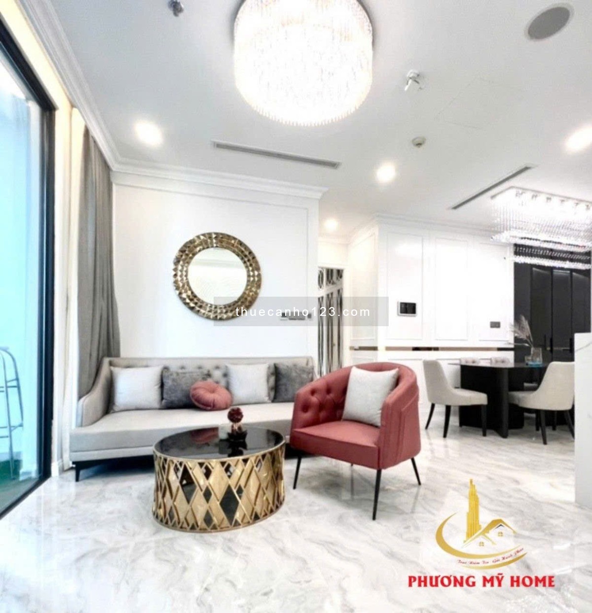 Cho thuê căn hộ 2PN, 2WC, 78m2 nội thất cao cấp tại Vinhomes Golden River Ba Son giá chỉ 33 triệu/th