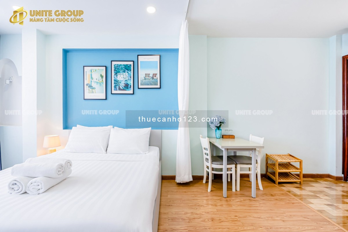 Cho thuê căn hộ cửa sổ trời tách bếp full NT thang máy gần Pull Man, Bùi Viện, Nguyễn Huệ, Bến Thành