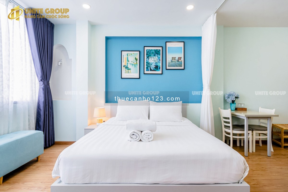 Cho thuê căn hộ cửa sổ trời tách bếp full NT thang máy gần Pull Man, Bùi Viện, Nguyễn Huệ, Bến Thành