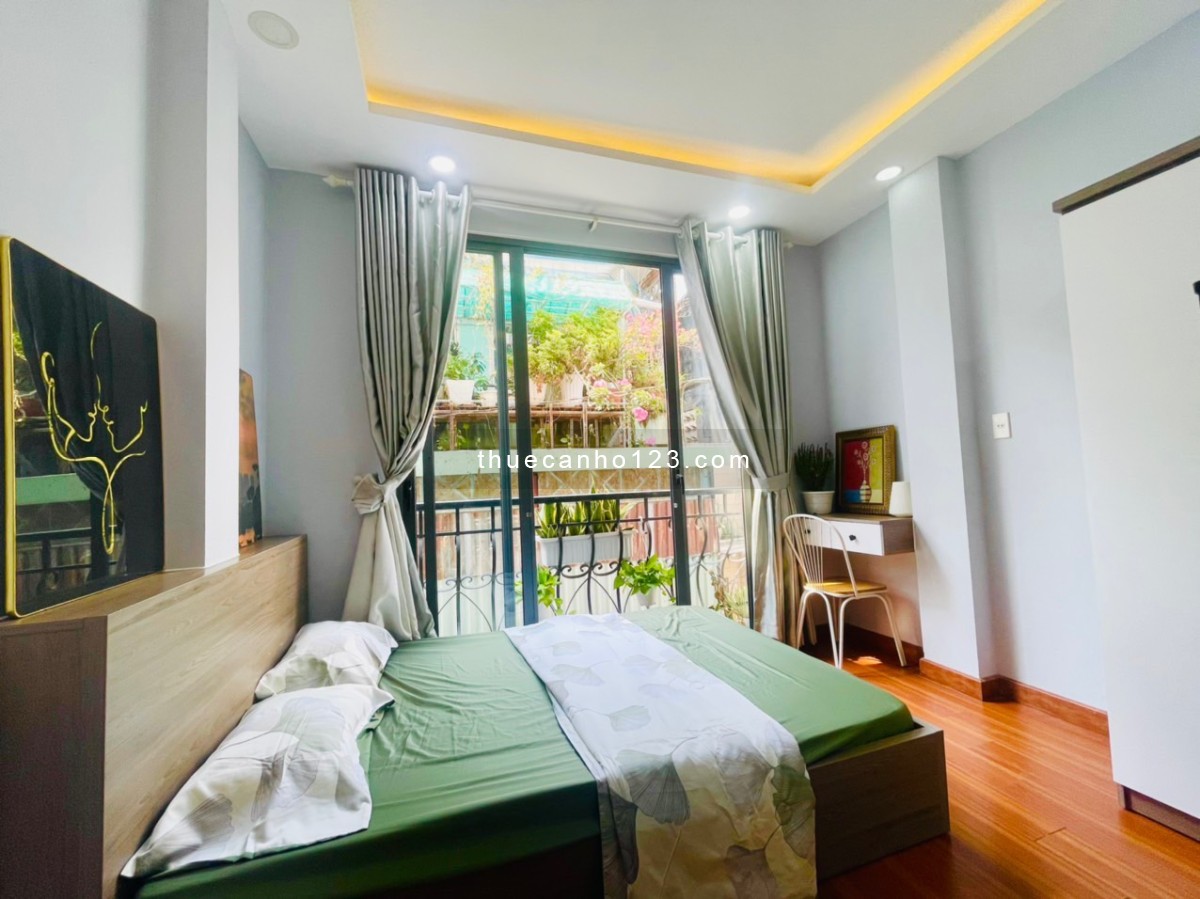 Căn Hộ Ban công 30m2 Full Nội Thất, Phan Văn Trị Gần chợ Bà Chiểu, Cầu Bông, Bình Thạnh