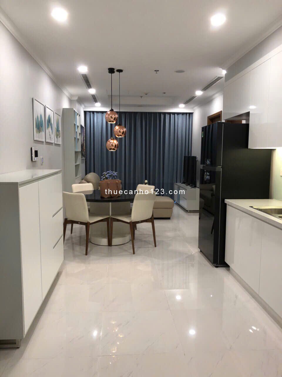 Cho thuê căn hộ Tecco Green, DT 58m2, 2PN, Full NT, giá 7tr/tháng.