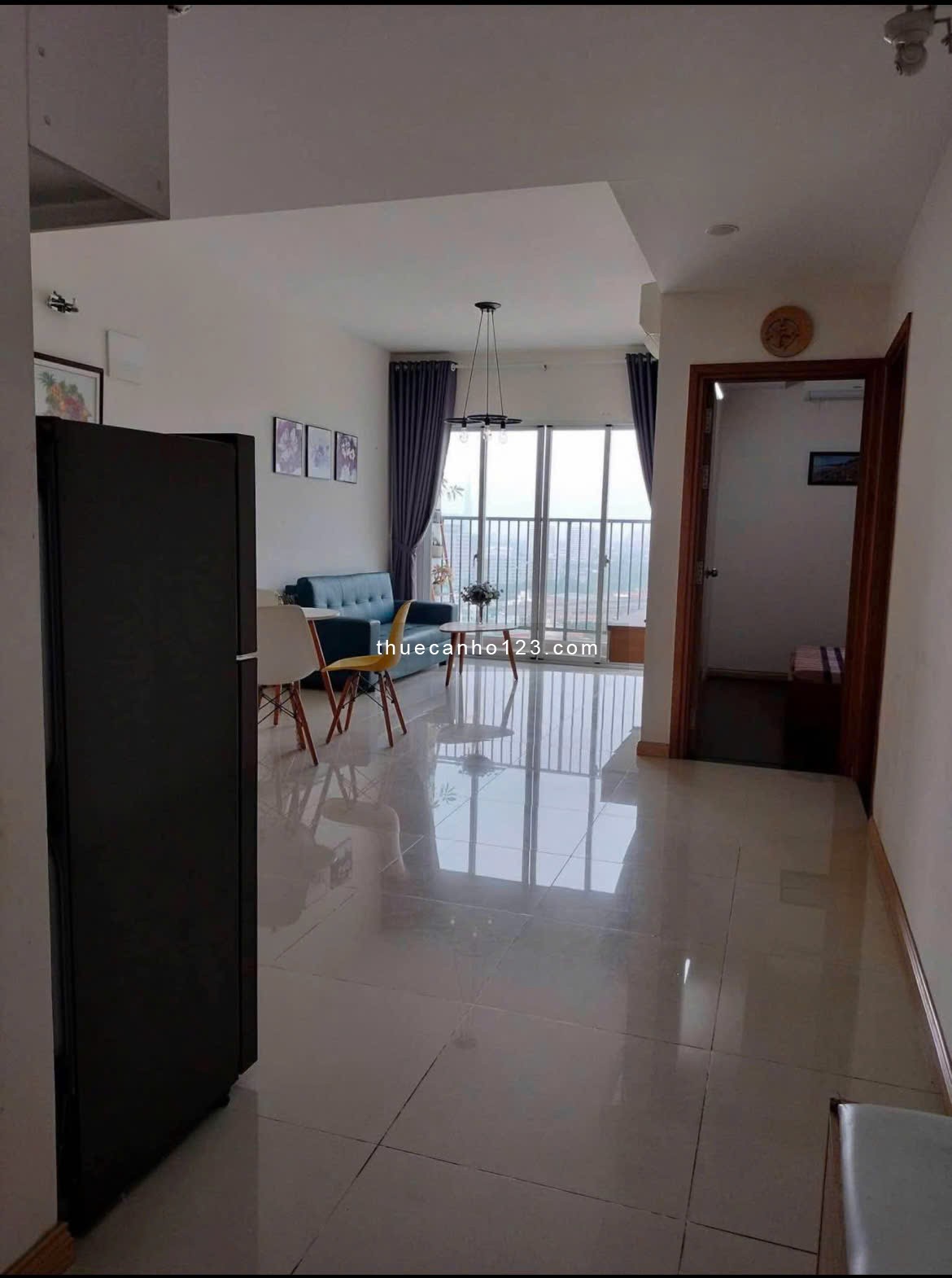 Chung cư Nguyễn Kim, Nhật Tảo, Q10: 2p ngủ + 2wc, 74m2, 14tr/tháng.