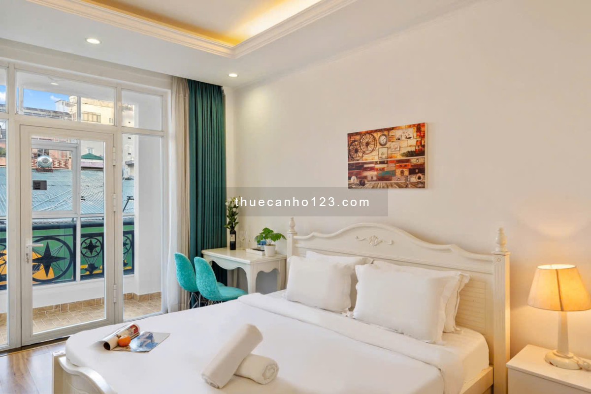Căn Hộ Quận 1, Tách bếp 45m2, Ban công lớn, Cho nuôi pet, Gần VLU, Bùi Viện, Phố Đi Bộ Nguyễn Huệ