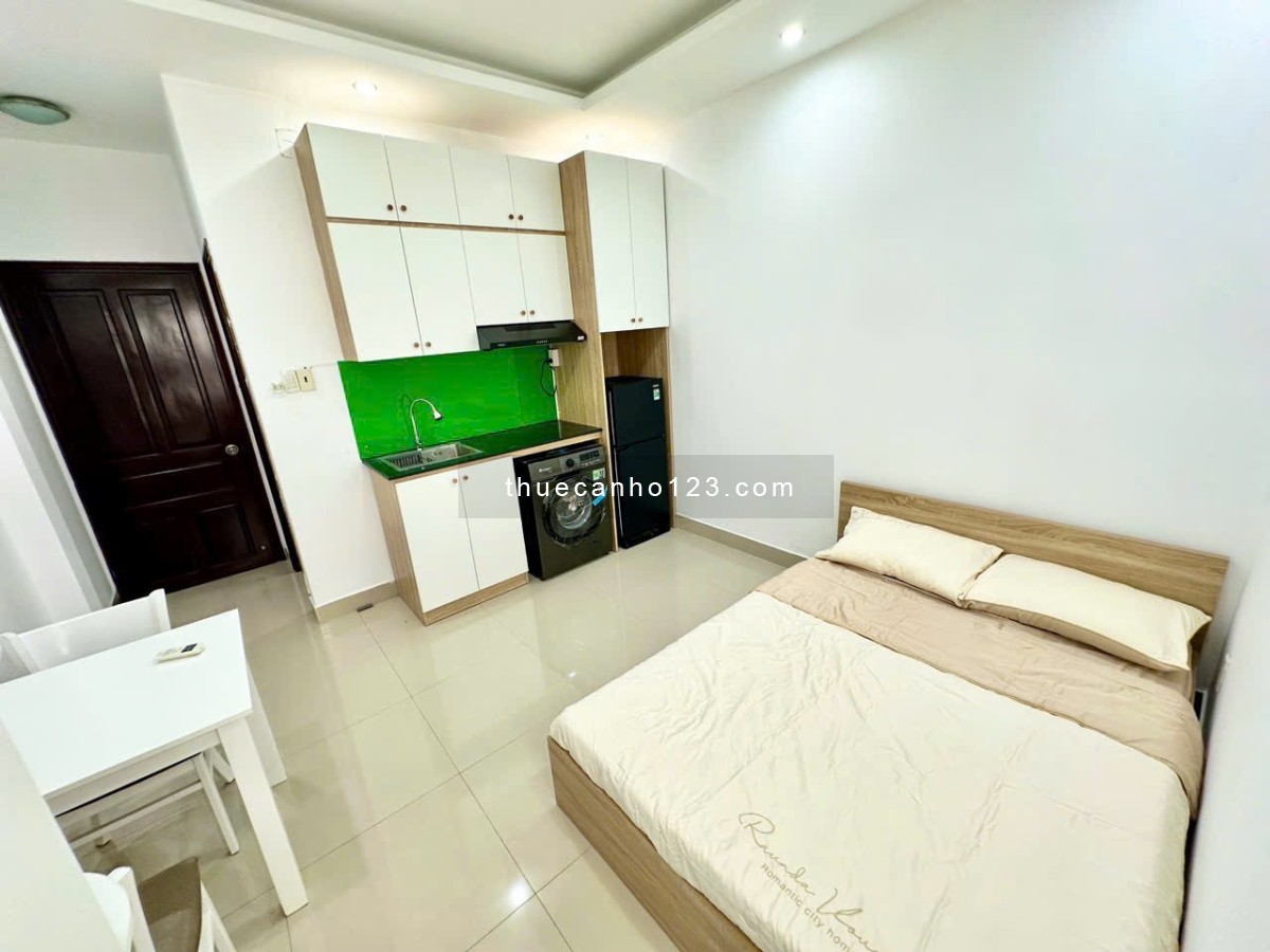 Căn Hộ Nguyễn Gia Trí, Bình Thạnh, Full nội thất, cửa sổ thoáng, Máy giặt riêng, Gần ĐH Hutech