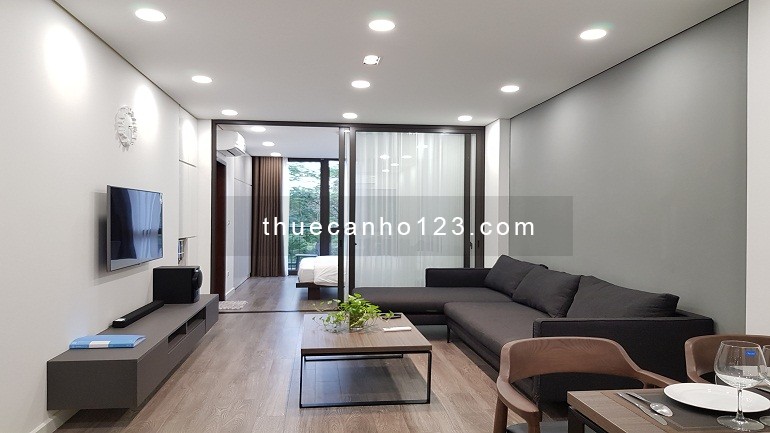 Cho thuê căn hộ dịch vụ tại Trịnh Công Sơn, Tây Hồ, 50m2, 1PN, đầy đủ nội thất đẹp hiện đại