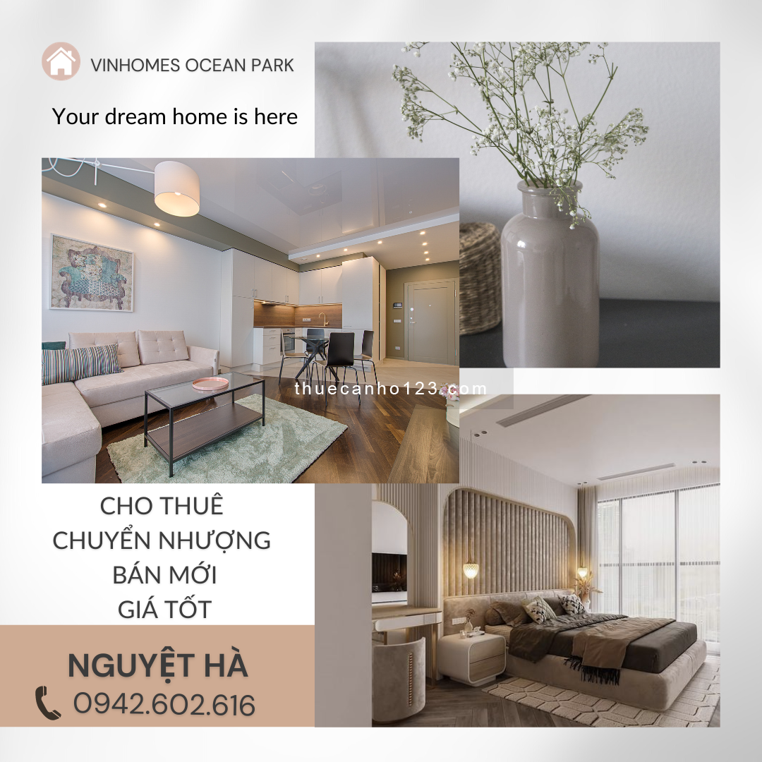 Cho thuê căn hộ Vinhomes Ocean Park ! Giá chỉ từ 5 triệu/ tháng. LH 0942602616
