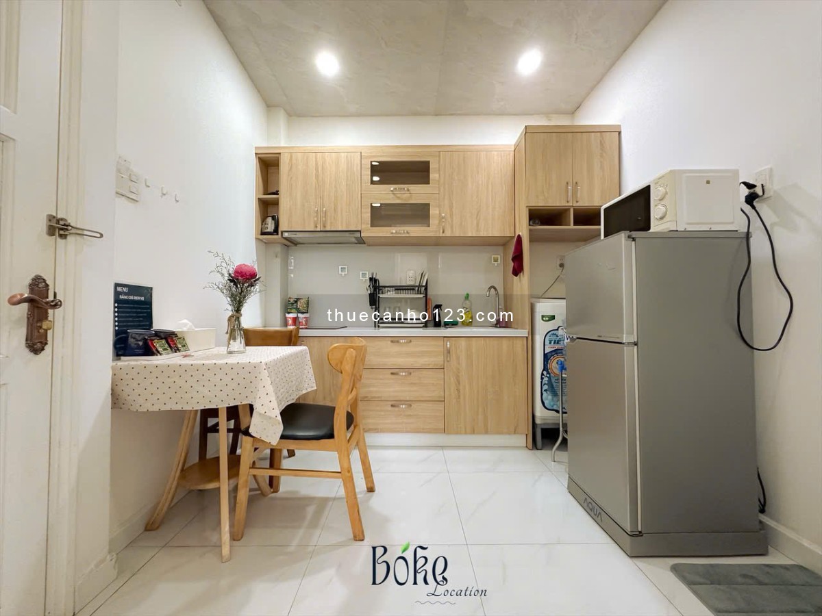 Cho thuê căn hộ 1PN-55m2, Thang máy, Hầm xe, View cây xanh, View bờ sông Gần Vòng Xoay Điện Biên Phủ