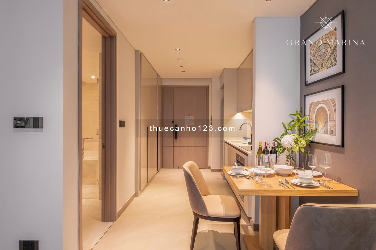 Siêu hot cho thuê nhanh Layout đẹp nhất 1PN Full NT dự án Grand Marina Saigon, Q1 !