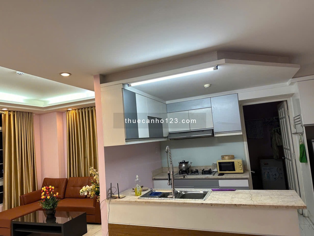 Cho thuê căn hộ Khải Hoàn quận 11, diện tích 106m2, 2 phòng ngủ, full nội thất, giá thuê 13tr/tháng