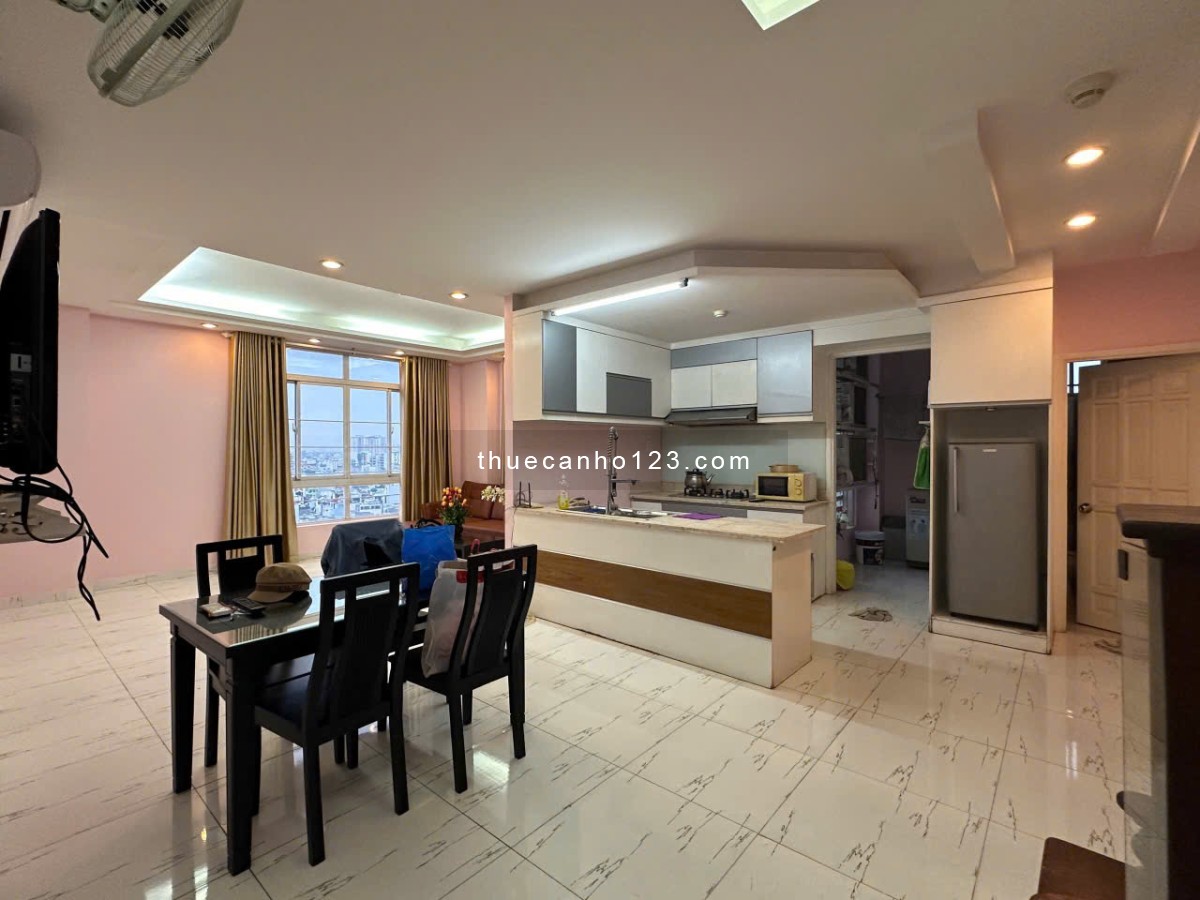 Cho thuê căn hộ Khải Hoàn quận 11, diện tích 106m2, 2 phòng ngủ, full nội thất, giá thuê 13tr/tháng