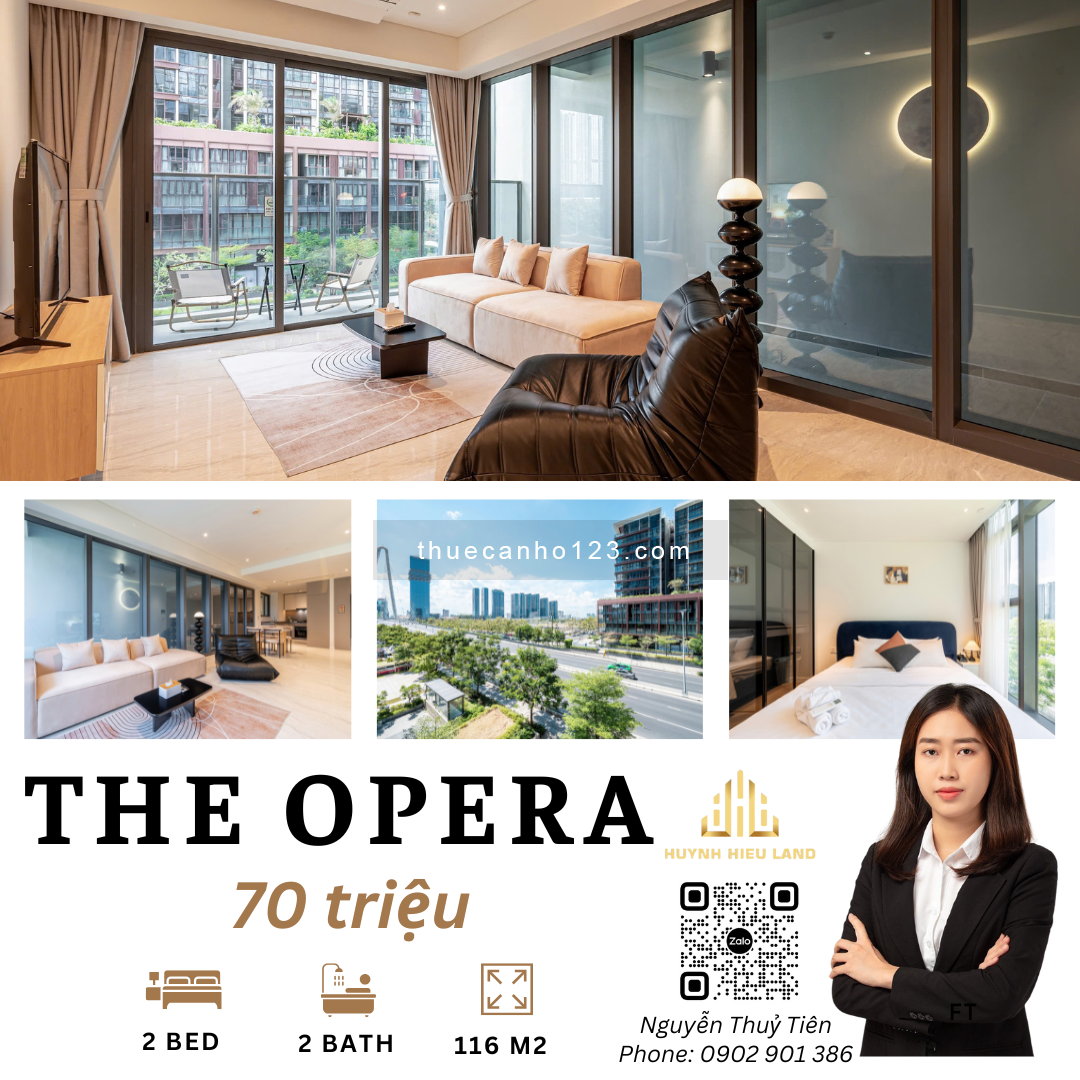 Opera cho thuê 2PN đầy đủ nội thất, diện tích lớn & giỏ hàng cập nhật mới nhất, đa dạng