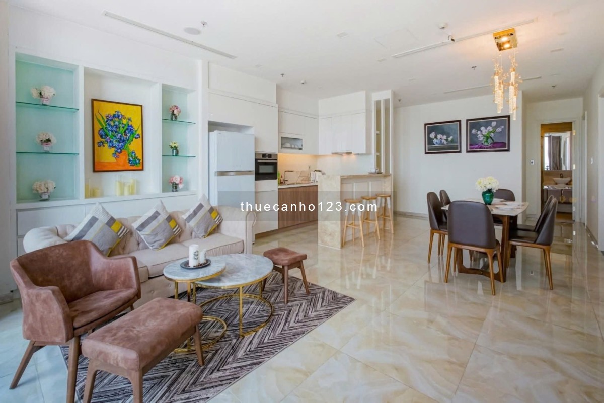[ Giá tốt ] Cho thuê CC 120m2, 40 triệu VND, 3PN, 2WC view sông Sài Gòn tại Vinhomes Golden River Q1