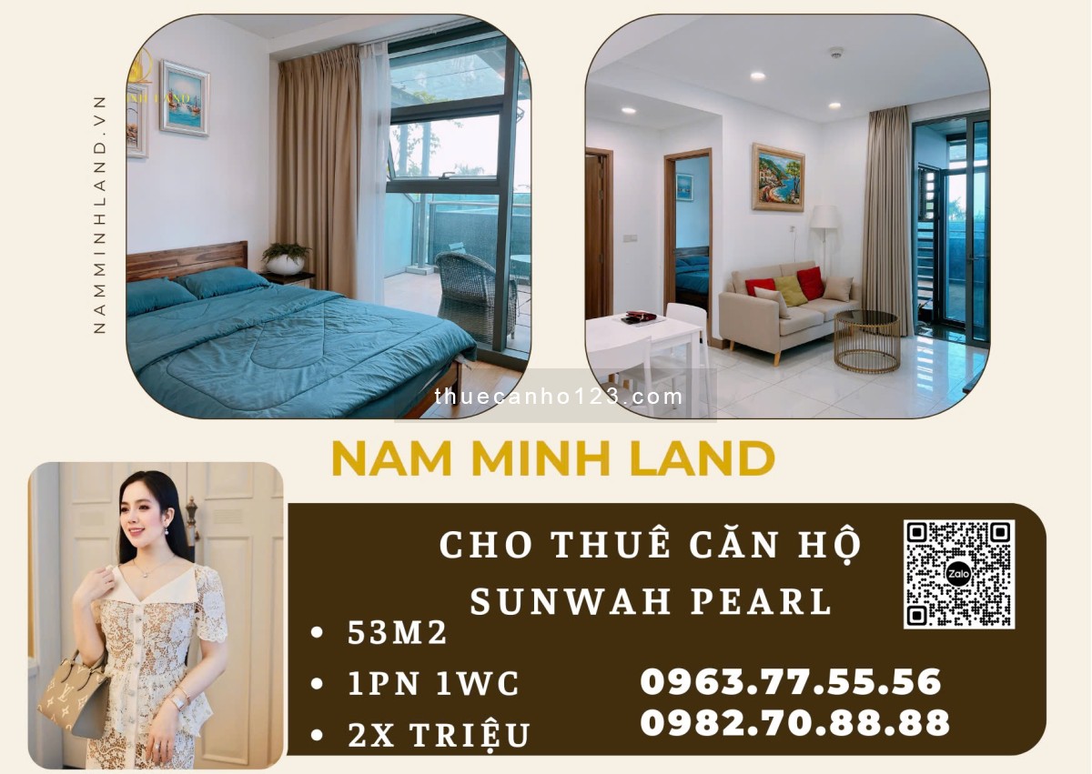 Hải Yến 0963775556 - cho thuê căn hộ Sunwah Pearl 1 phòng ngủ + sân vườn, giá 26 triệu đủ nội thất