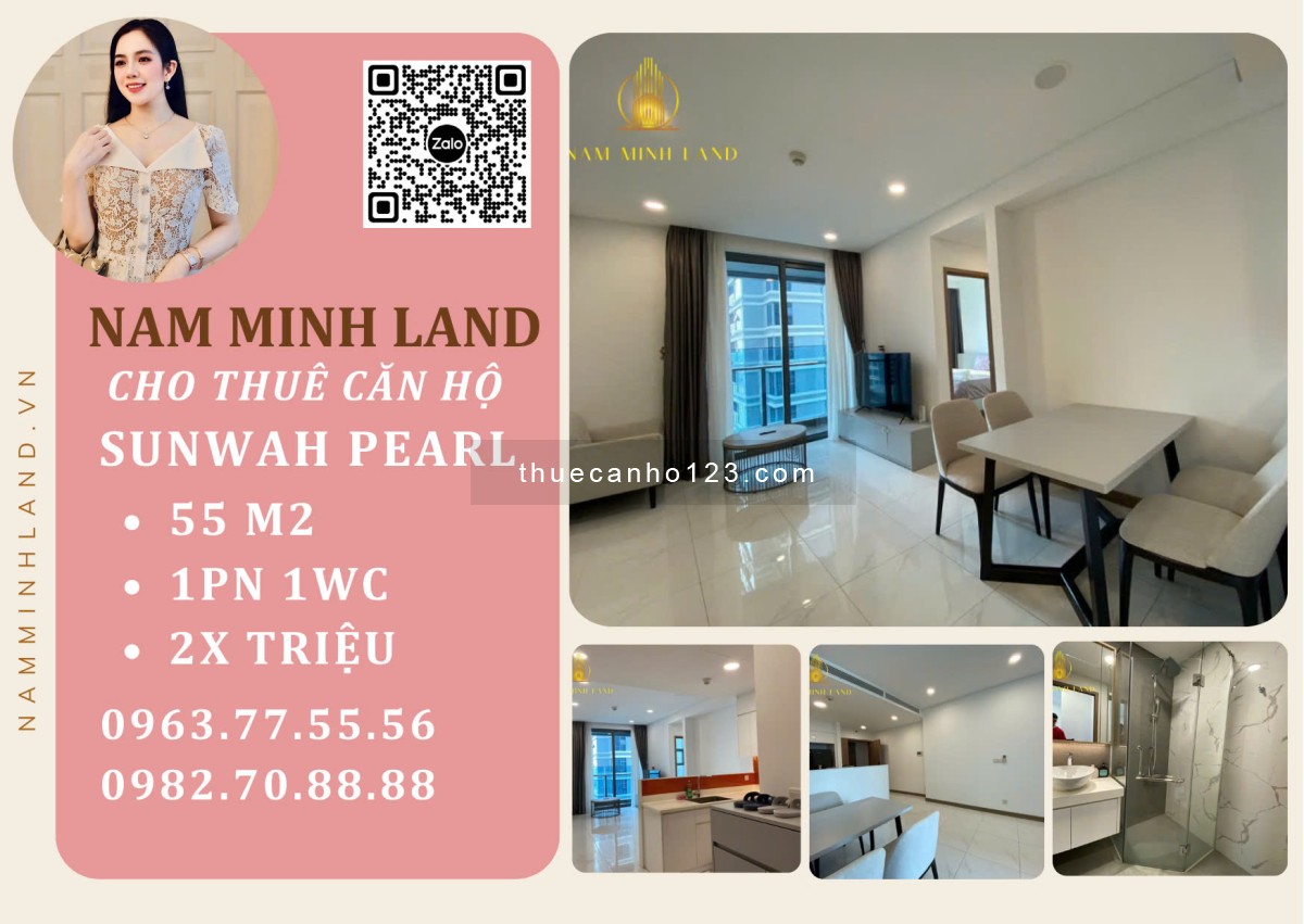 Hải Yến 0963775556 - cho thuê căn hộ Sunwah Pearl 1 phòng ngủ, tầng trung, giá 25,5 tr đủ nội thất