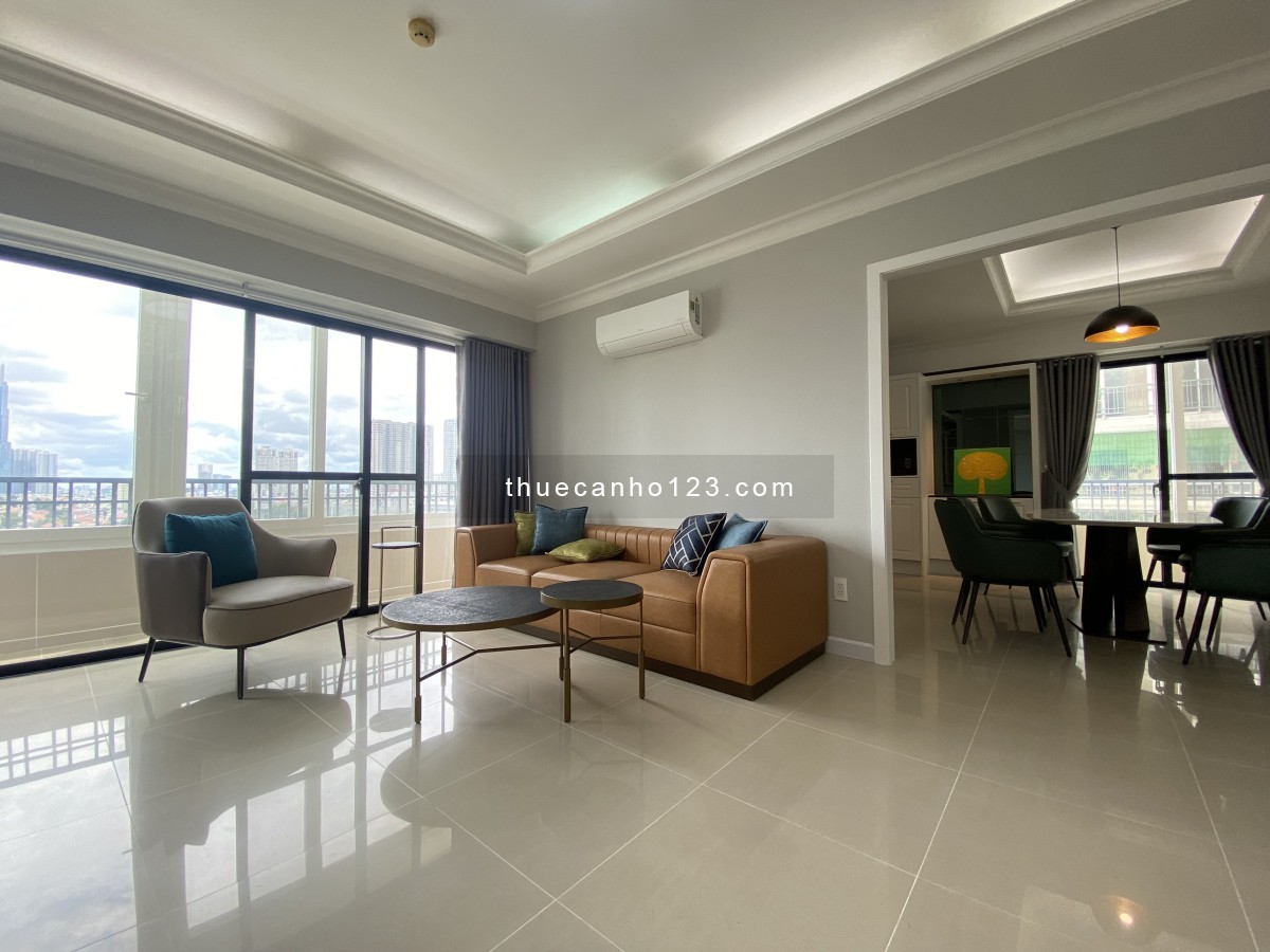 Cho thuê CHCC Cantavil Q.2 (75m, 2pn, giá 13tr )(120m, 3pn)2 ban công, view mát cả ngày, lầu cao
