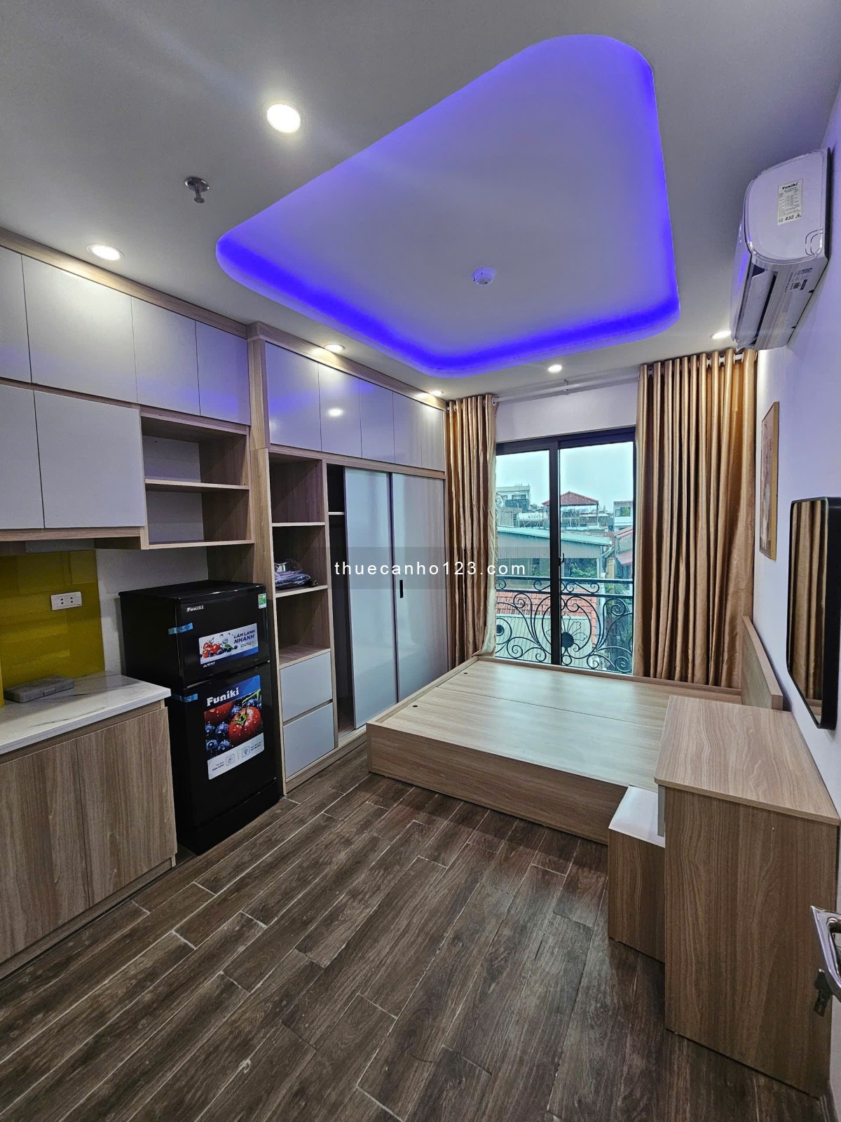 Cho thuê căn hộ 1 phòng ngủ, đẹp, thiết kế thông minh, giá rẻ tại Tây Hồ