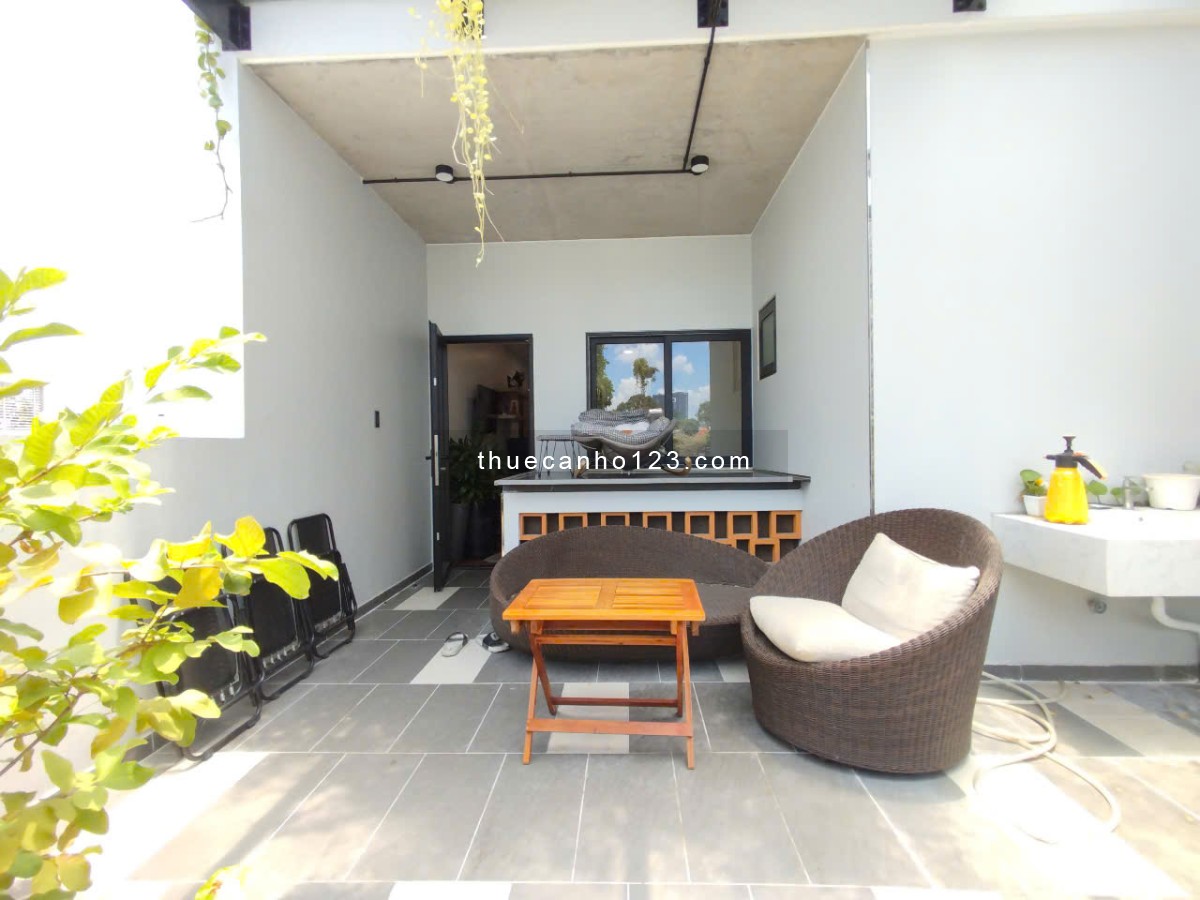 Cho thuê căn hộ Q3 Studio ban công sân vưởn 50m2, Thang máy, Hà Đô Centrosa, Sài Gòn Mall, Hồ Kỳ Hòa