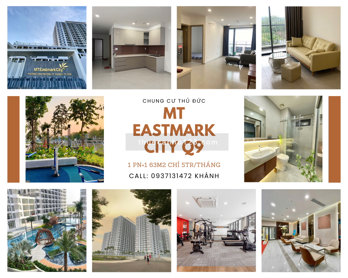 Cho thuê căn hộ MT Eastmark City, Quận 9. Nhà mới 100%, chỉ 5 triệu/tháng, bao phí quản lý đến 31/12